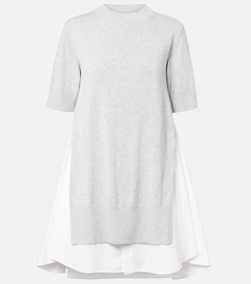 Layered cotton minidress