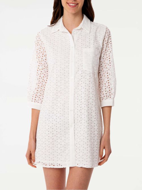 White Helena Embry Sangallo Shirt Dress - Women