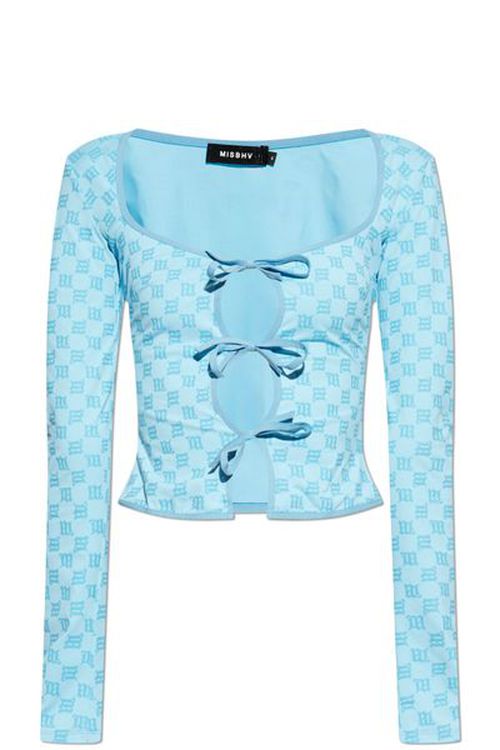 Misbhv Monogram Bow-Detail Top