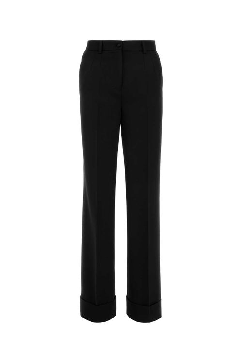 Virgin Wool Trousers — Black