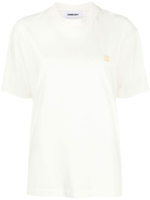 Chest logo-patch detail T-shirt - CLOUD DANCER CLOUD DANCER