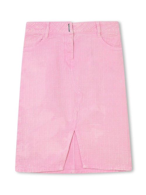 4G-motif cotton skirt - Pink