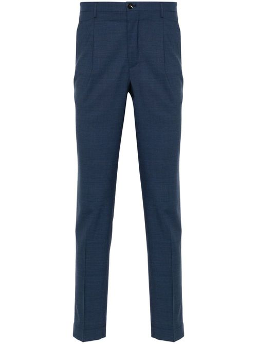 Tapered virgin wool trousers - Blue