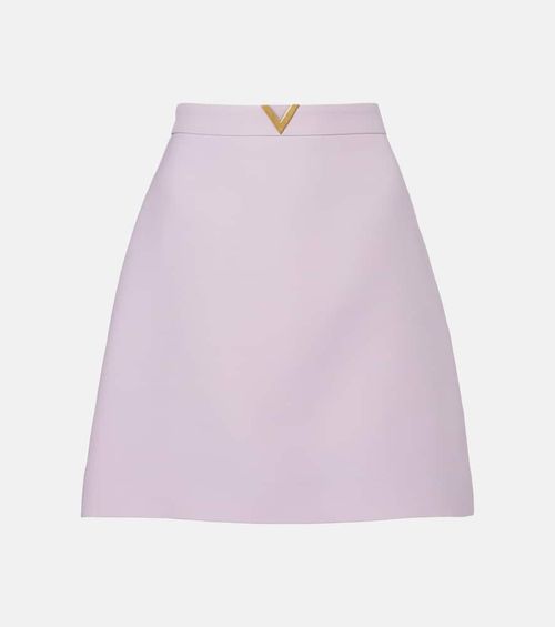 Wool and silk Crepe Couture miniskirt