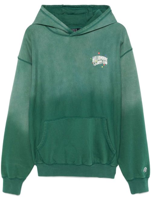 Logo Embroidered Hoodie — Green