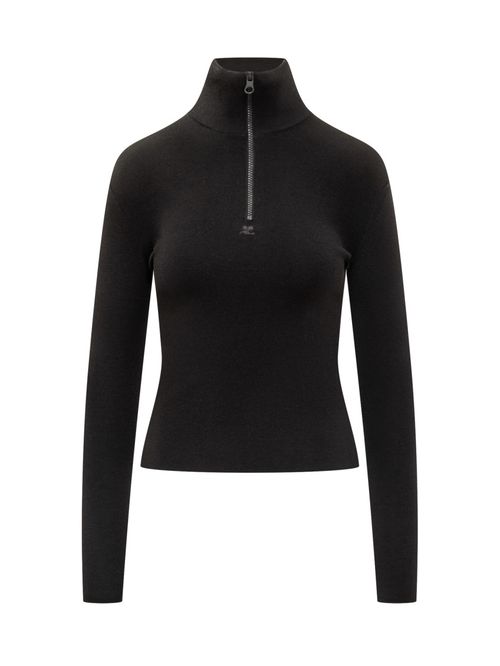 Black Solid Turtle Neck Sweater