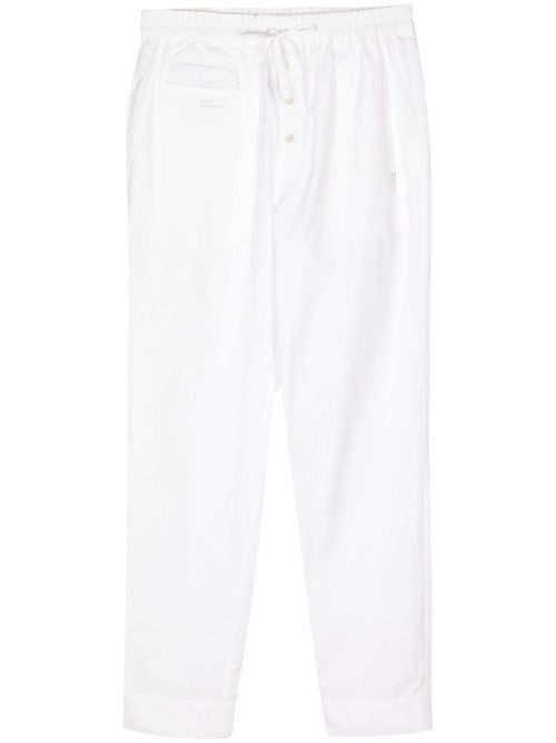 Panelled cotton track pants - White