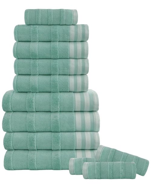 12pc Stripe Jacquard Kyoto Towel Set