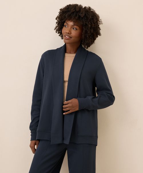 Women's Midnight Blue Airplane Drape Cardigan