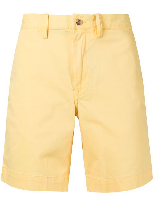 Straight-leg chino shorts - Yellow
