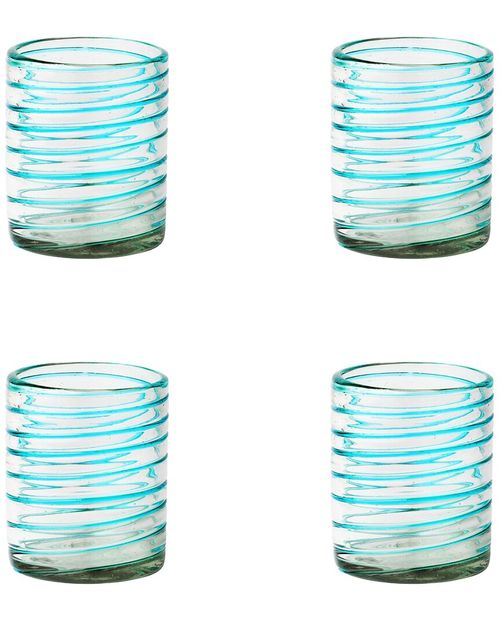 Set Of 4 Meridia Mexican Glassware Dofs