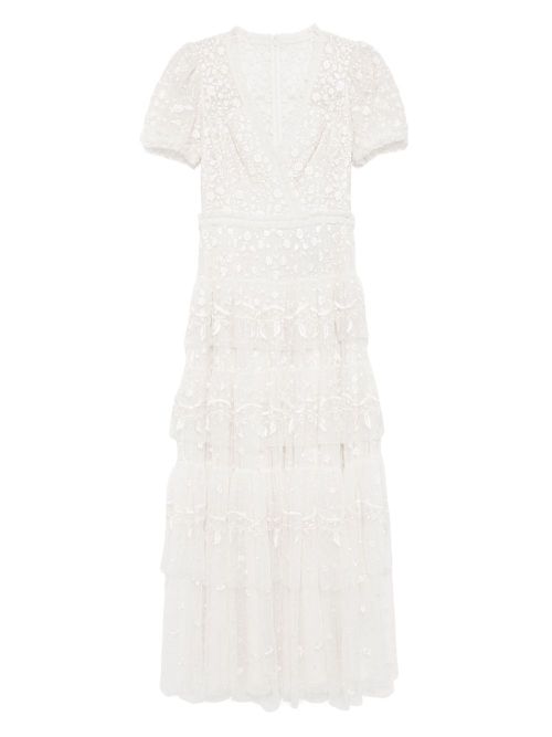 Layered lace ankle gown - Neutrals