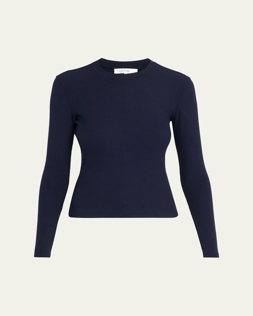 The Long-Sleeve Ribbed Crewneck Top