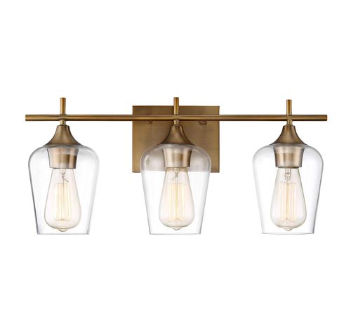 Savoy House Octave 3-Light Bathroom Vanity Light in Warm Bras