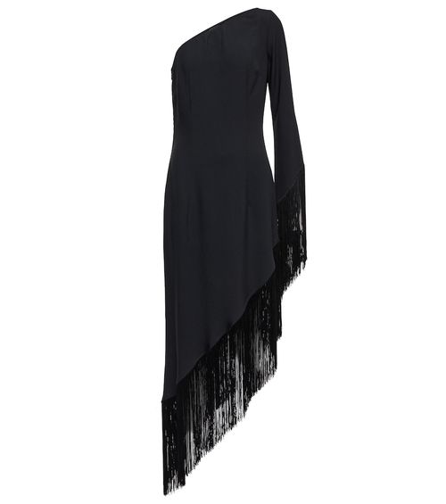 Aventador fringed one-shoulder midi dress