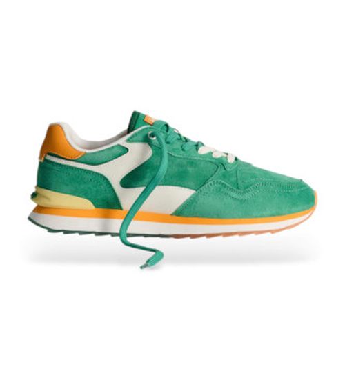 HOFF for man. 22402613 Virdis green leather trainers (41), Flat, Laces, Casual