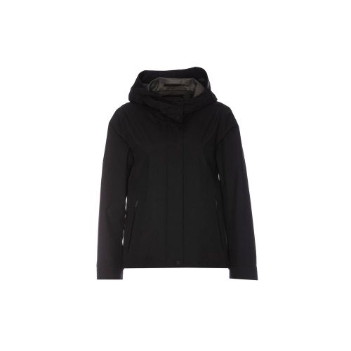 Water-Repellent Polyester Shell Jacket — Black