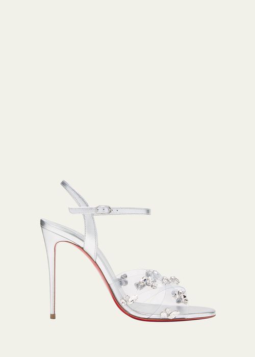 Queen Red Sole Metallic Stiletto Sandals