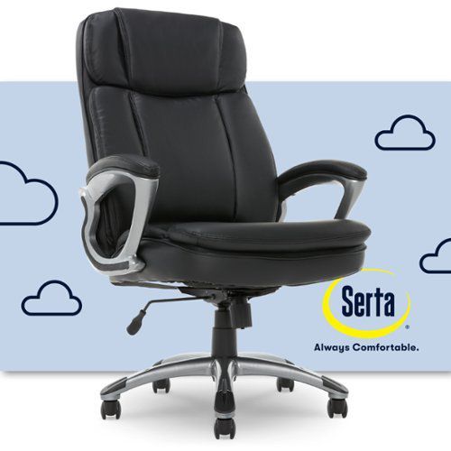 Fairbanks Bonded Leather Big and Tall Executive Office Chair - Black
