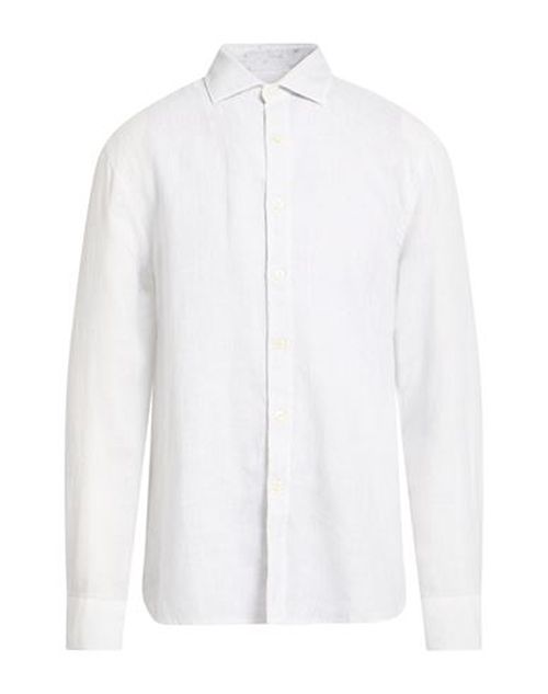 Man Shirt Light grey Size 4XL Linen