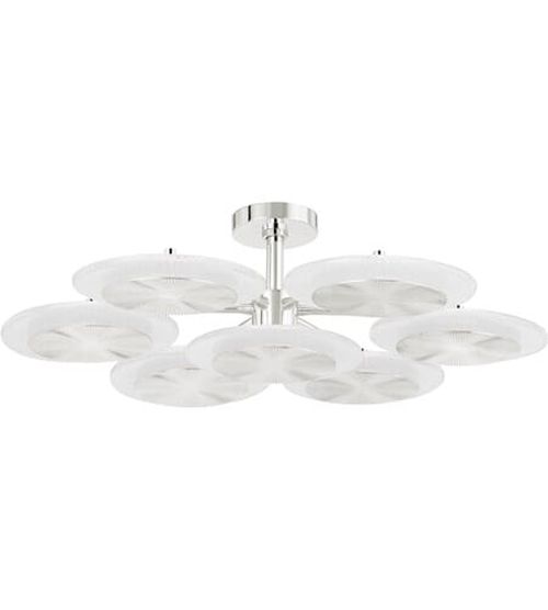 Corbett Topaz 7-Light Transitional Chandelier in Polished Nicke