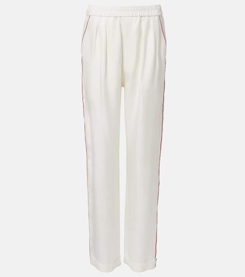 Silk twill pajama pants