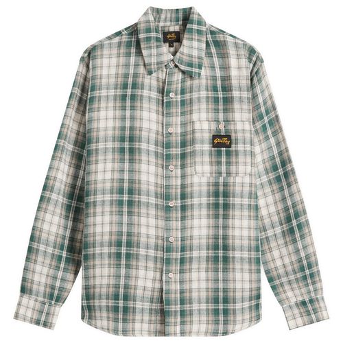 Men's Flannel Shirt Green Plaid