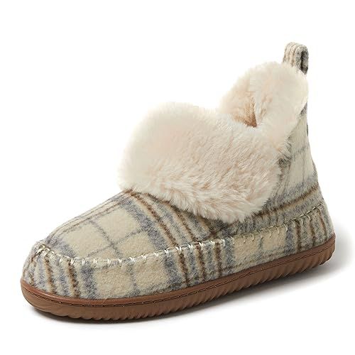 Dearfoams Women's Alpine Moritz Outdoor Arch Support House Shoe Bootie Slipper