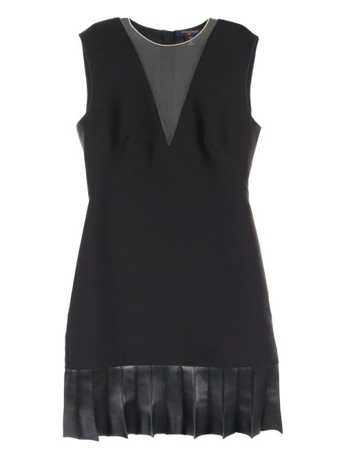 Louis Vuitton Pre-Owned 10's Fin Flounce Mikado midi dress - Black