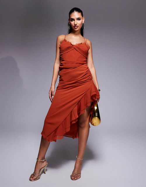 belinda maxi dress Belinda Champagne Draped Maxi Dress With Cape Sleeves – Club L London