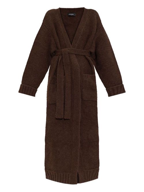 Belted cardi-coat - Brown