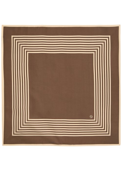 LE Scarf Striped-print Silk Scarf