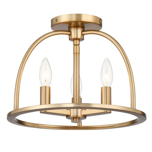 Abbott 3-Light Ceiling Light in Vibrant Gold