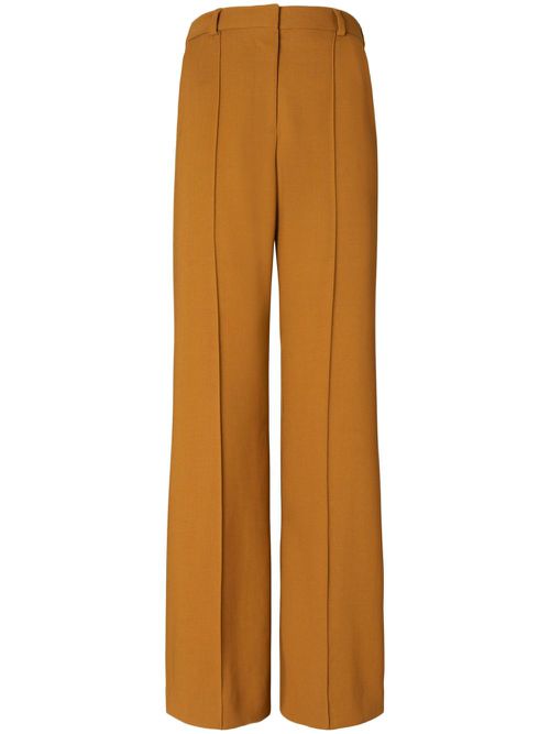 High-waist wide-leg trousers - Brown