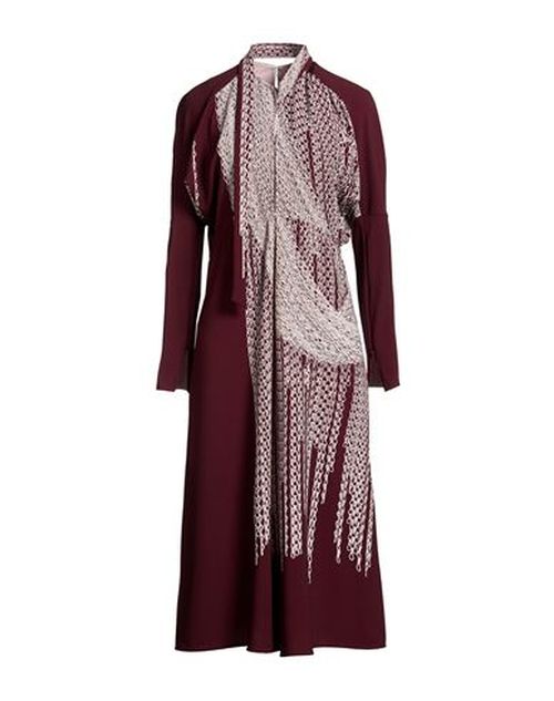 Woman Midi dress Burgundy Size 6 Polyester, Elastane