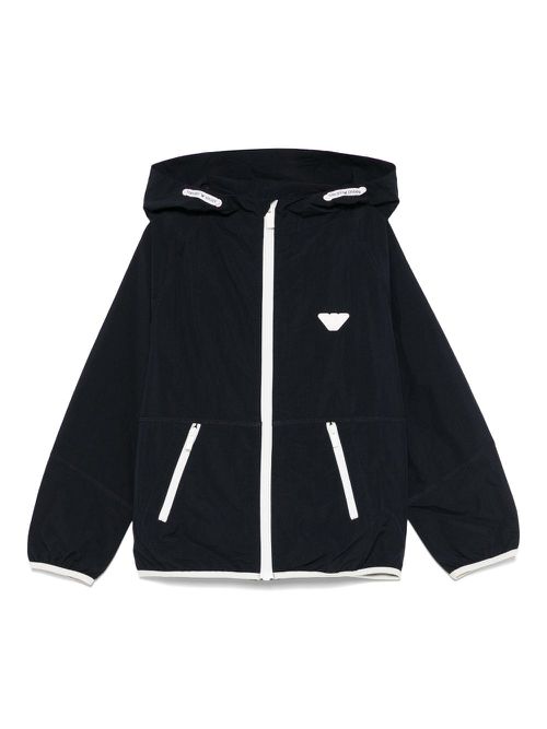 Rubberised-logo jacket - Blue