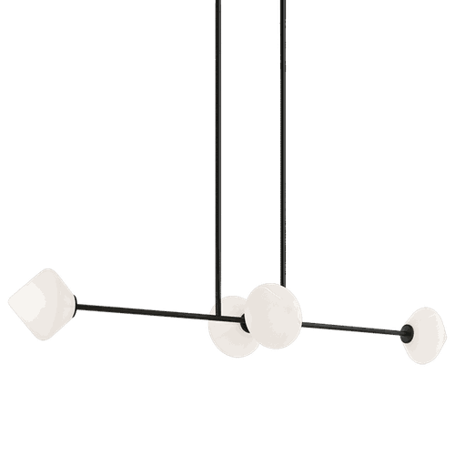 Black Four Light Pendant from the Novo Collection