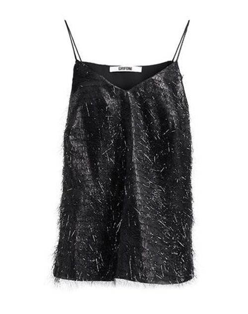 Grifoni Woman Top Black Size 8 Polyester