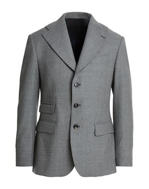 Man Blazer Grey Size 40 Virgin Wool, Elastane