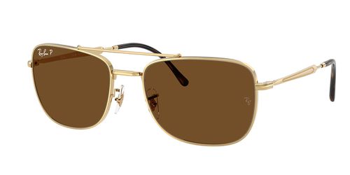 Ray-Ban RB3755 Polarized 001/57 Men's Sunglasses Gold Size 59