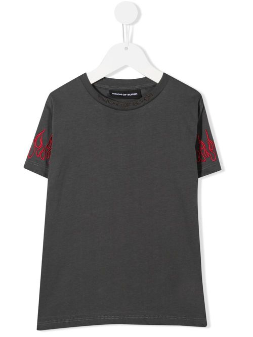 Logo-embroidered T-shirt - Grey