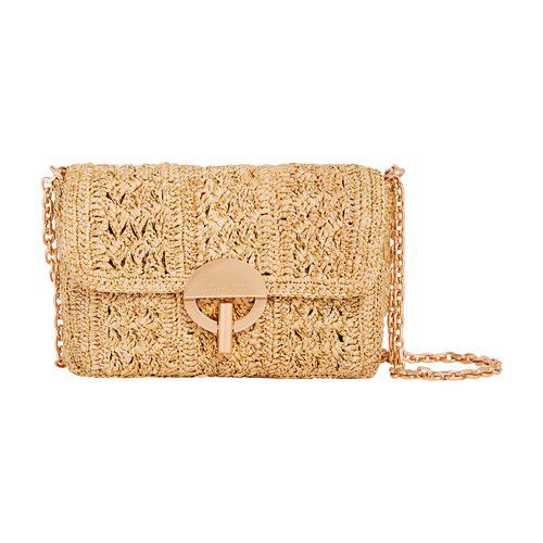 Nano Moon Bag in raffia and lurex