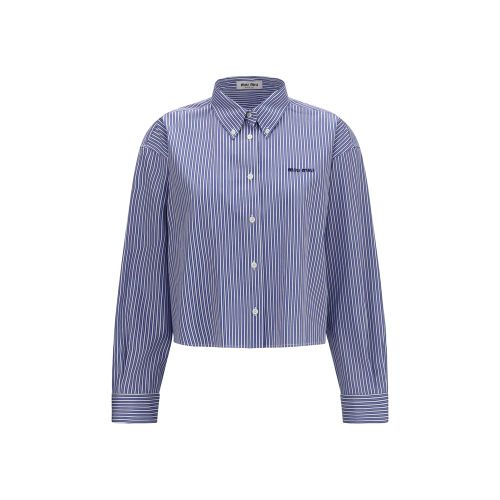 Striped Cotton Shirt — Blue