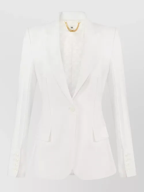 Elisabetta Franchi - jacket buttoned cuffs flap pockets notched lape
