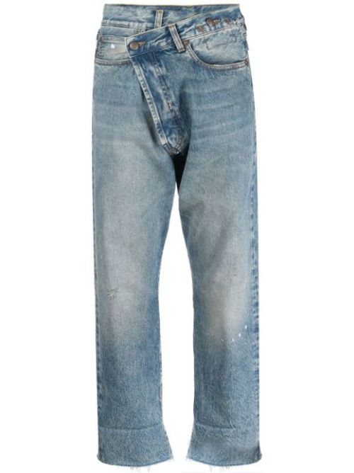 Crossover cropped jeans