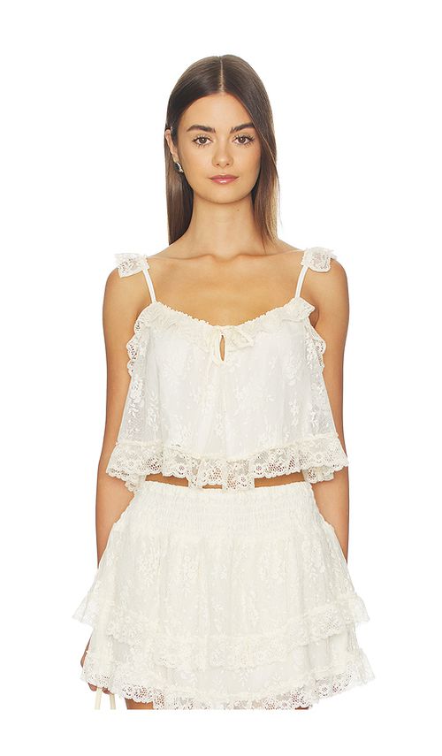SPELL Labyrinth Lace Cami in Cream. - L also in