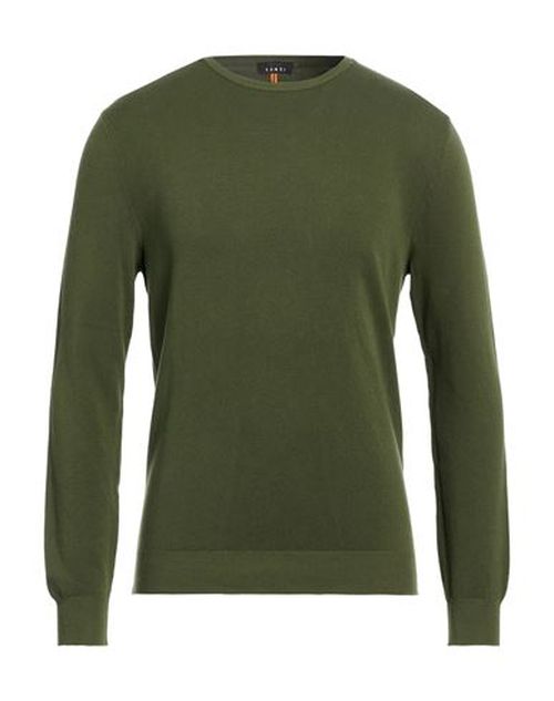 Man Sweater Military green Size 38 Cotton