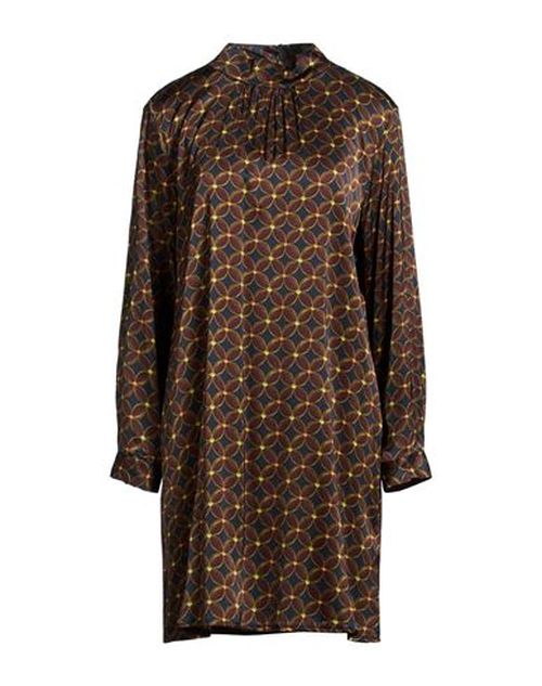 Woman Mini dress Brown Size S Viscose, Elastane