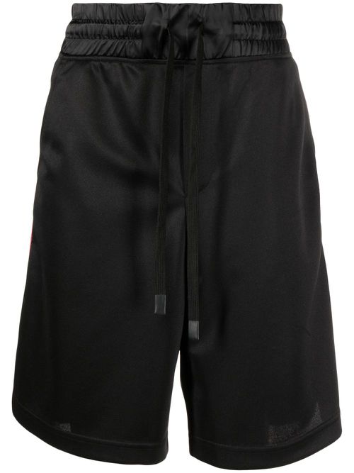 Debossed-logo shorts - Black