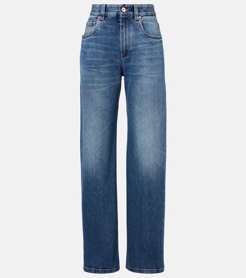 Low-rise straight jeans